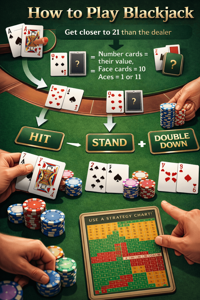Blackjack strategy guide illustration