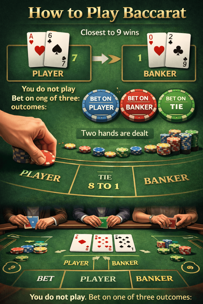 How to play baccarat steps